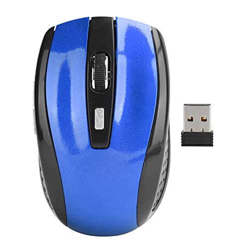 ciciglow Drahtlose Maus für Laptops, 6 Tasten Optische Maus Notebook Computer Mute Mouse 2.4G Gaming Zubehör mit Einstellbarer DPI 250Hz(Blue) von ciciglow