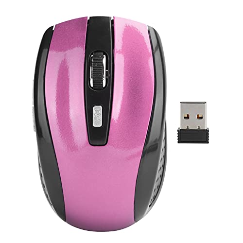 ciciglow Drahtlose Maus für Laptops, 6 Tasten Optische Maus Notebook Computer Mute Mouse 2.4G Gaming Zubehör mit Einstellbarer DPI 250Hz(Rosa) von ciciglow