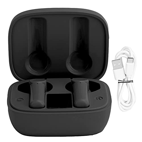ciciglow Drahtlose Ohrhörer, Bluetooth 5.0-Kopfhörer Halb-in-Ear-Ohrhörer Drahtlose Ohrhörer Schweißsichere Kopfhörer Sport-Headsets mit Ladekoffer Smart Touch Control für Business-Sport(schwarz) von ciciglow