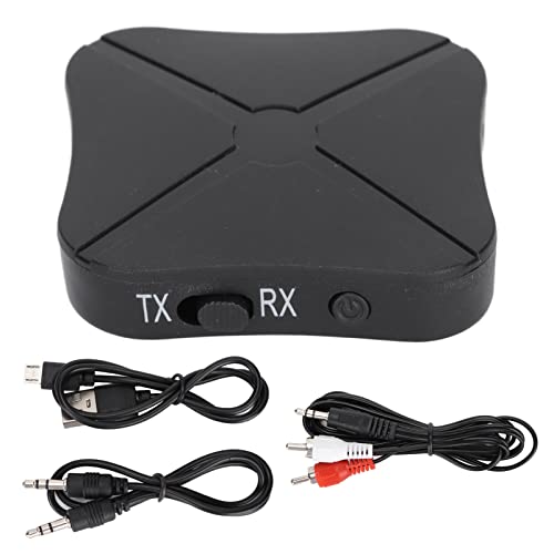 ciciglow Drahtloser Bluetooth-Sender-Empfänger, 2 in 1 Leichter Tragbarer 6-Stunden-Adapter mit Niedriger Latenz für TV/Heim-Soundsystem-Computer-Kopfhörer von ciciglow