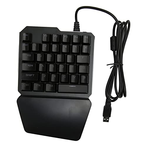 ciciglow Einhändige Gaming-Tastatur, 35 Tasten, Gaming-Tastatur, RGB-Tastatur mit Hintergrundbeleuchtung, USB-Kabel, Mechanische Tragbare Tastatur von ciciglow