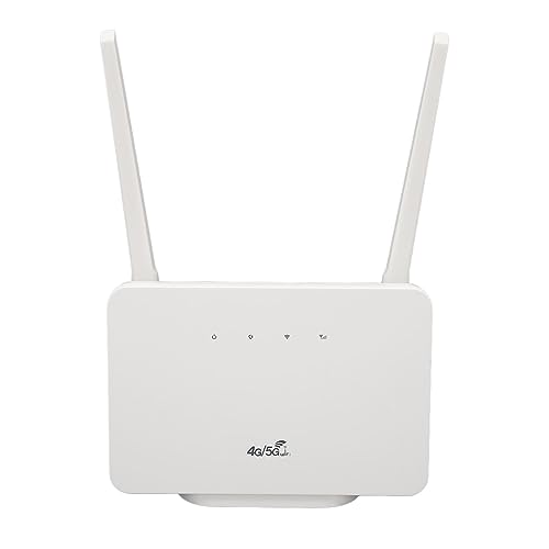 ciciglow Entsperrter 4G-LTE-Router, Tragbarer WLAN-Router mit SIM-Steckplatz, 150-Mbit/s-WLAN-Router für Unterwegs, Hotspot-Router 100–240 V (EU-Stecker) von ciciglow