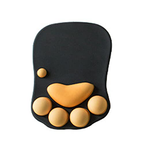 ciciglow Ergonomisch Stützendes, Weiches Cartoon-Krallen-Handgelenkauflage-Mauspad für das Heimspielbüro (Schwarzorange) von ciciglow