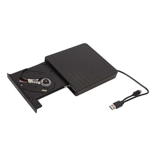 ciciglow Externes DVD-Laufwerk, USB 3.0 und USB C, Tragbares Externes CD-Laufwerk, 5 Gbit/s, Geräuscharmer Hochgeschwindigkeits-DVD-Leser für Laptop-Desktop ciciglow Externes DVD-Laufwerk, USB 3.0 und USB C, Tragbares Externes CD-Laufwerk, 5 Gbit/s, Geräuscharmer Hochgeschwindigkeits-DVD-Leser für Laptop-Desktop von ciciglow