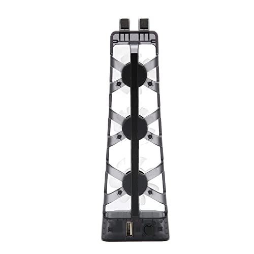 ciciglow Für PS5-Lüfter, Eingebaute 3 Lüfter mit LED-Licht 4,9 CFM Effizienter Spielkonsolenkühler Geräuscharmer Kühler für PS5 Disc Edition und Digital Edition von ciciglow