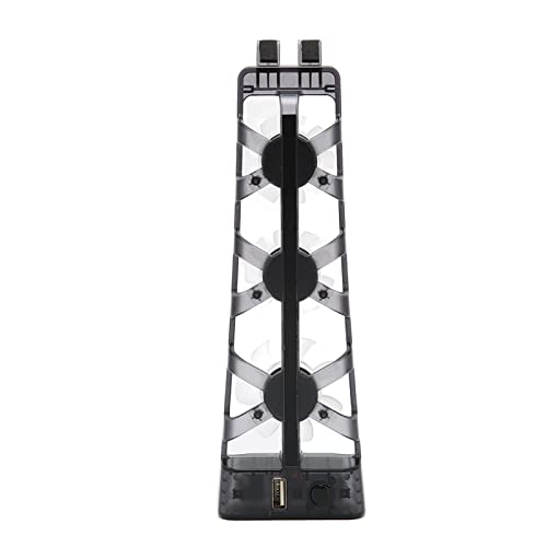 ciciglow Für PS5-Lüfter, Eingebaute 3 Lüfter mit LED-Licht 4,9 CFM Effizienter Spielkonsolenkühler Geräuscharmer Kühler für Disc Edition und Digital Edition von ciciglow