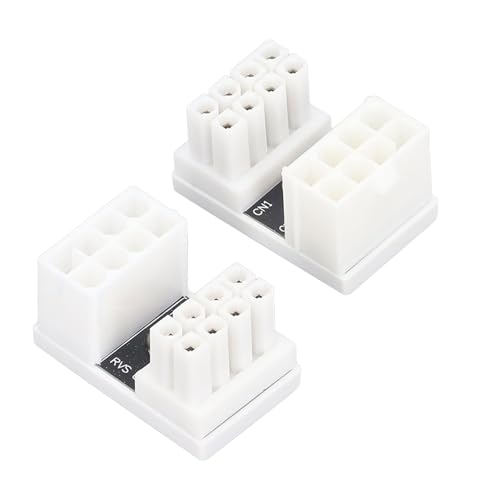 ciciglow GPU PCIE 8 Pin 180 Grad Abgewinkelter Adapter, 2 Stück 8 Pin Buchse auf 8 Pin Stecker U Turn 180 Grad Winkelstecker Netzteil für Desktop-Grafikkarten (Vorwärts + Rückwärts) von ciciglow