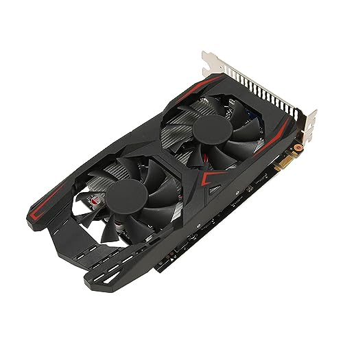 ciciglow GTX1050Ti Grafikkarte, 4 GB 128 Bit DDR5 Computer-Grafikkarten 650/1800 MHz Dual-Lüfter VGA DVI HDMI-Anschlüsse Gaming-Grafikkarte (GTX1050Ti 4 GB DDR5 128 Bit) von ciciglow