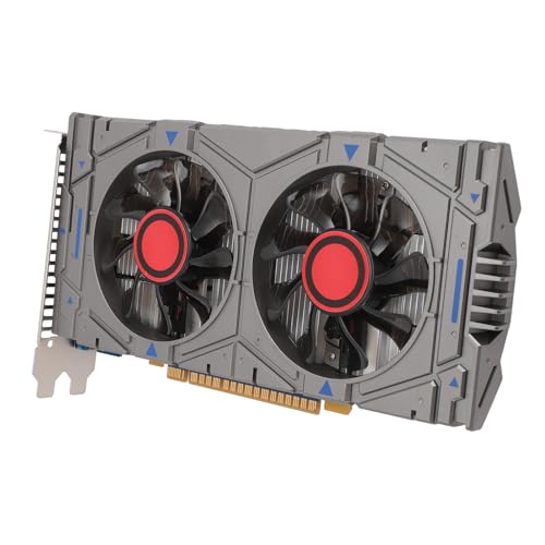 ciciglow GTX750TI PCI E-Grafikkarte, 2 GB GDDR5 128 BIT PCI Express 2.0 16X Desktop-Computer-Gaming-Grafikkarte Dualer Lüfter, Unterstützt HDMI-VGA-DVI-Anschluss, GPU-Grafikkarte von ciciglow