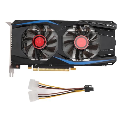 ciciglow GTX950 PCI E-Grafikkarte, 2 GB GDDR5 128 BIT PCI Express 2.0 16X Desktop-Computer-Gaming-Grafikkarte Dualer Lüfter, Unterstützt HDMI-VGA-DVI-Anschluss, GPU-Grafikkarte von ciciglow