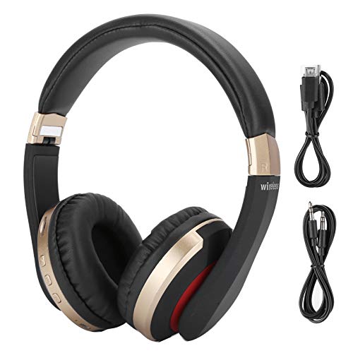 Gaming-Kopfhörer, 360-Grad-Surround-Stereo-Sound, Headsets mit Mikrofon, ermöglicht es Ihnen, Musik zu genießen(Golden) von ciciglow