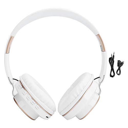 ciciglow Gaming-Kopfhörer, Bluetooth 5.0 5.0 HiFi-Falt-Headset über Dem Ohr Stereo-Kopfhörer Teleskop-Sportcomputer Gaming-Kopfhörer(Weiß) von ciciglow
