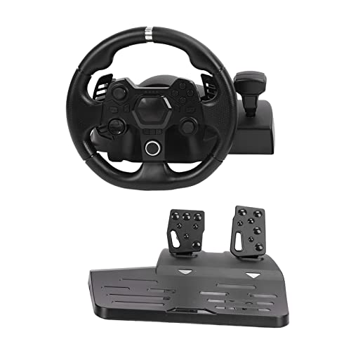 ciciglow Gaming Racing Wheel, 270-Grad-Lenkrad Driving Force Racing Wheel für Rennspiel PC/Xbox One/Xbox 360/PS4/PS3/Switch/Android mit Pedalen Beschleunigerbremse von ciciglow