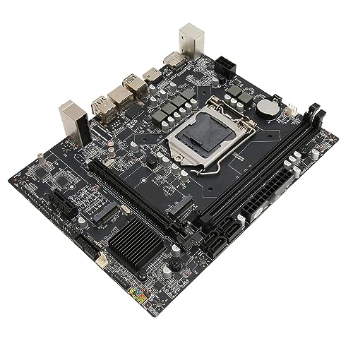 ciciglow H410M Desktop-Motherboard, LGA 1200 Slot 2 DDR4 64 GB M ATX Motherboard 4 SATA 3.0 M.2 NVME PCIe 3.0 X16 Slot DisplayPort HD-Ausgang Mainboard von ciciglow