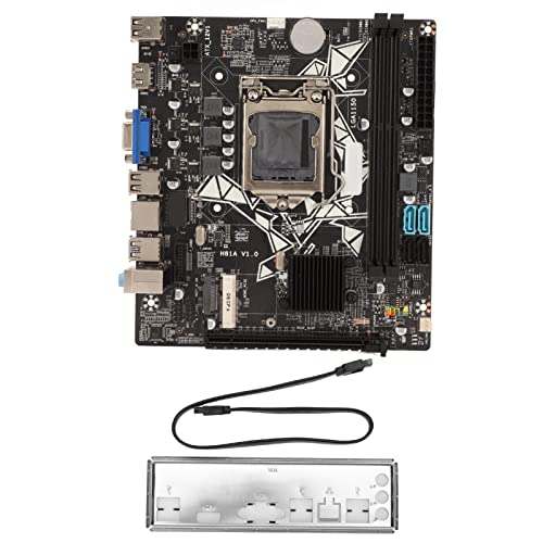 ciciglow H81A Motherboard, LGA 1150 M ATX Motherboard 2xDDR3 HDMI VGA PCIE Gaming Motherboard USB3.0 USB2.0, NGFF M.2Mx1, SATA3.0, 100 Gigabit NIC von ciciglow