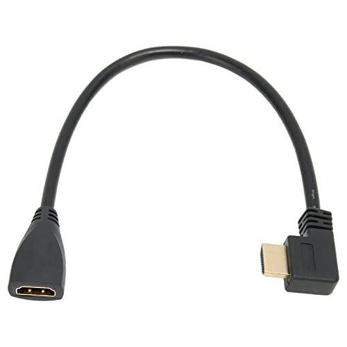 ciciglow HDMI-Verlängerungskabel, Linker Winkel, HDMI-Typ-A-Stecker auf HDMI-Typ-A-Buchse, Kabeladapter, Unterstützt 3D 4K, 1080P Abwärtskompatibel, für Computer, AV-Receiver, Fernseher von ciciglow