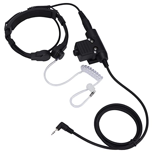ciciglow Halsmikrofon-Headset, 7,1-mm-Teleskop-Hals-Vibrationsmikrofon U94 PTT, Verstellbarer Walkie-Talkie-Ohrhörer für T5428 6200C T80 und Andere 2,5-mm-2-Wege-Funkgeräte von ciciglow