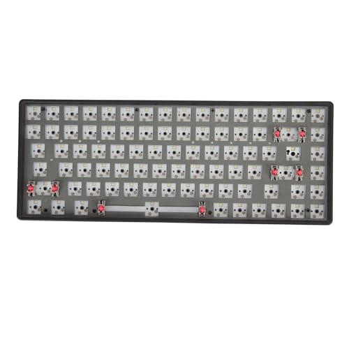 ciciglow Hot-Swap-fähiges Mechanisches Tastatur-Kit, 84 Tasten, 2,4 G BT, Kabelgebunden, 75% Layout, Individuelle Gaming-Tastatur mit Dreifachmodus, ABS-Gehäuse und Geringem Geräuschpegel von ciciglow