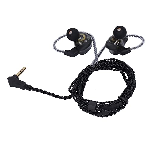 ciciglow In-Ear-Kopfhörer, 1DD Kabelgebundener Kopfhörer Super Bass Boost Sport Gaming-Ohrhörer HiFi-Stereo-Kopfhörer mit Rauschunterdrückung für Reise-Gym-Gaming(Ohne Mikrofon Schwarz) von ciciglow