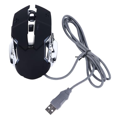 ciciglow Kabelgebundene Gaming-Maus, Kabelgebundene USB-Computermaus, Leise Schnurgebundene Maus für Computer-Gaming-Geräte, Ergonomisches Design, Büro- und Heimmäuse von ciciglow