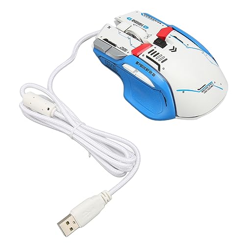 ciciglow Kabelgebundene RGB-Lichtmaus mit 10 Programmierbaren Tasten, 12800 DPI-Gaming-Maus für7 8 10 von ciciglow