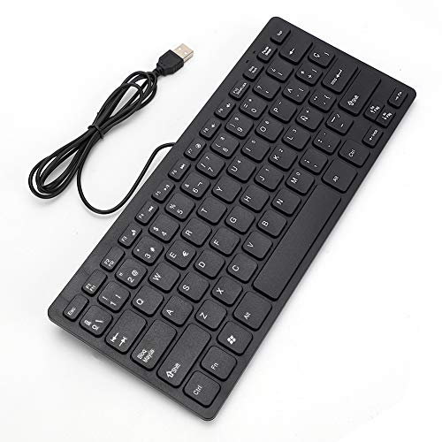 ciciglow Kabelgebundene -Tastatur, Tastatur mit 78 Tasten, Tragbare Ultradünne Mechanische Gaming-Tastatur, Kabelgebundene -USB-Bürotastatur für Computer-Laptop von ciciglow