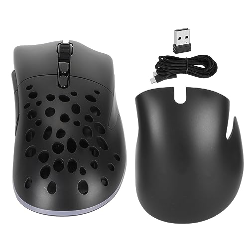 ciciglow Kabellose Gaming-Maus, RGB-leuchtende Computermaus, 7 Tasten, Einstellbare DPI, Ergonomische Gaming-Mäuse für Home-Office-Studien, Typ-C-Ladung von ciciglow