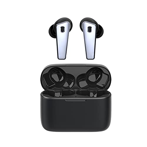 ciciglow Kabellose Kopfhörer, 10 Mm Bluetooth 5.0-Kopfhörer Kabelloses Bluetooth-Gaming-Headset Physikalischer Rauschunterdrückungskopfhörer für MC701 Game(Silber-) von ciciglow