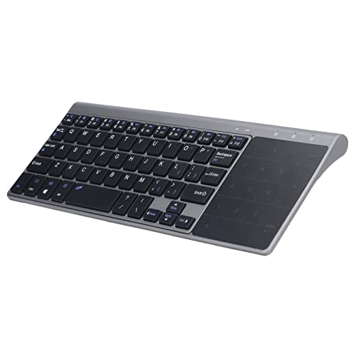 ciciglow Kabellose Touch-Tastatur, 59 Tasten, 2,4 GHz, Kabellose Multimedia-Tastatur, 1200 DPI, Multitouch-Touchpad, Ultradünne Tastatur für PC, Laptop, Smart-TV von ciciglow