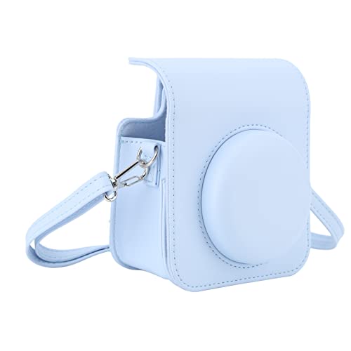 ciciglow -Kamera-Schutzhülle, für Fujifilm Instax 12 Sofortbildkamera, PU-Kameratasche mit Vielseitigem Riemen, Sofortbildkamera-Schutztasche (Hortensie Blau) von ciciglow