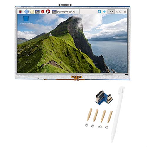 ciciglow LCD-Bildschirm, HD-HDMI und Signaleingang Multifunktionaler 5-Zoll-Bildschirm mit Einer Auflösung von 800 x 480 für Raspberry Pi Tablet von ciciglow