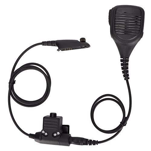 ciciglow Lautsprechermikrofon, 7,1-mm-Schultermikrofon Handheld-Lautsprechermikrofon Walkie-Talkies-Mikrofon + U94 PTT mit Clip für Motorola GP338 GP-328 GP-340 GP-380 von ciciglow