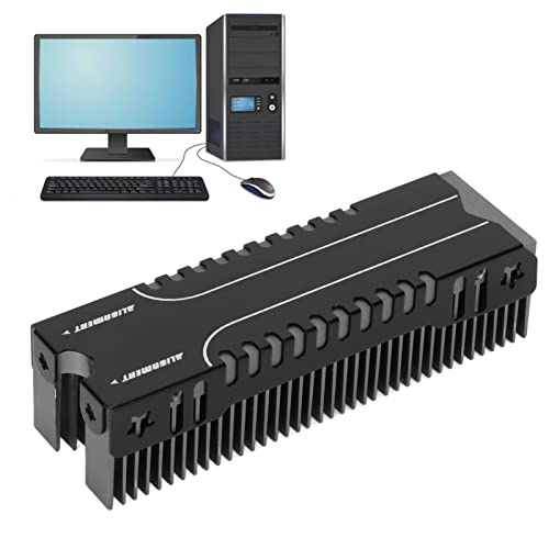 ciciglow M.2-SSD-Kühler, Ultradünner M.2-SSD-Kühlkörper mit Wärmeleitpad, Effektive Wärmeableitung, 38 Kühlrippen, Mehrkanal-Basis, Mg-Aluminiumlegierung, SSD-Kühlkörper für PC Office von ciciglow