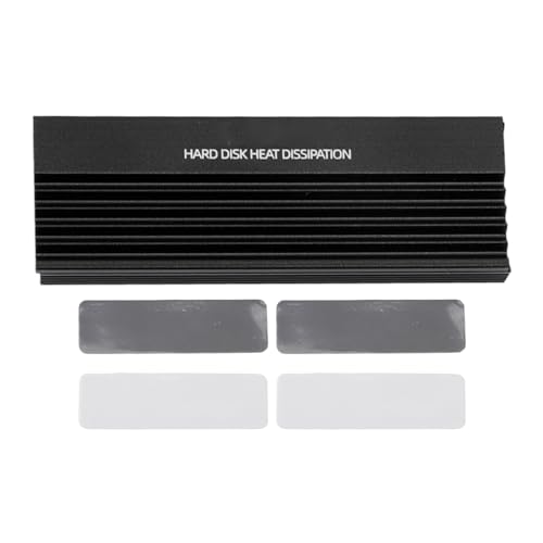 ciciglow M.2 SSD-Kühlkörper, Kühler aus Aluminiumlegierung für 2280 NVMe SSD mit Thermo-Silikon-Pad, Doppelseitiger Computer-PC M2 SSD-Kühler (Black) von ciciglow