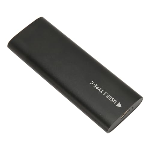 ciciglow M.2SSD-Gehäuse USB C High Speed ​​bis zu 10 Gbit/s, Schlankes SSD-Gehäuse aus Aluminiumlegierung Typ C für 2280 2260 2242 2230 Größe (Black) von ciciglow