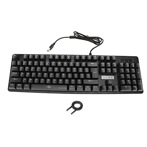 ciciglow Mechanische Gaming-Tastatur, 104 Tasten, Leise RGB-Tastatur mit Hintergrundbeleuchtung, Dyaus Mechanical Feel Keyboard für Windows PC, Hybrid Blue Switch von ciciglow