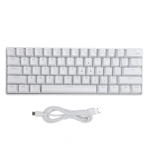 ciciglow Mechanische Tastatur mit 61 Tasten, RGB, Mehrere Beleuchtungsmodi, Computertastatur, Hohe Spezielle Blaue Schalter, Gaming-Tastatur, Unterstützt Kabellose 2,4 G oder Typ-C-Kabel von ciciglow