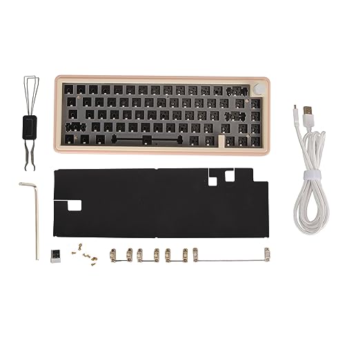 ciciglow Mechanisches Tastatur-Kit, 67 Tasten DIY Mechanische Gaming-Tastatur, Unterstützt 2,4 G, Bluetooth 5.0 USB C-Verbindung, Hotswap, RGB (Rosa) von ciciglow