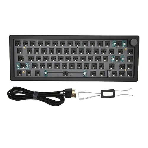 ciciglow Mechanisches Tastatur-Kit, 67 Tasten DIY RGB Compact Gaming Mechanical Keyboard Hotswap, für Windows, für Android, für IOS, für OS X (Schwarz) von ciciglow
