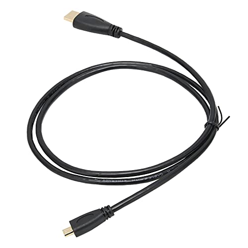 ciciglow Micro-HDMI-zu-HDMI-Kabel Gold-Anschlüsse,Hochgeschwindigkeits-HDMI-Typ-A-zu-HDMI-Typ-D-Verlängerungskabel,Haltbares und Verschleißfestes HDMI-Kabel Geeignet für HDTV 1,4 V 1 M von ciciglow