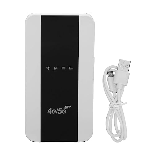 ciciglow Mobiler WLAN-Hotspot, Tragbarer USB-4G-LTE-WLAN-Router, 150 Mbit/s WLAN-Hotspot-Gerät mit SIM-Kartensteckplatz und LED-Anzeige, 3000-mAh-Akku-Reiserouter (US Version) von ciciglow