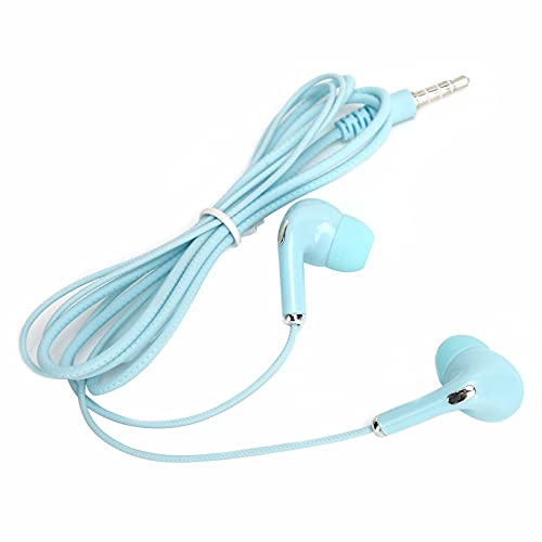 ciciglow Ohrhörer, Kabelgebundener Sportkopfhörer In-Ear-Kopfhörer Kabelgebundene Ohrhörer 3,5 Mm Universal HiFi Music Bass Ohrhörer mit Mikrofon(Blau) von ciciglow