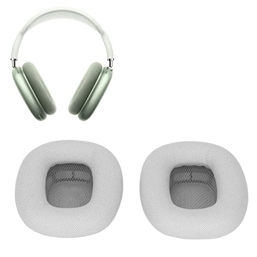 ciciglow Ohrpolster für AirPods Max, 2 x Kopfhörer-Ohrpolster Ersatz Weicher Memory-Schaum und Protein-Leder Headset-Ohrpolster Ohrenschützer Kopfhörerteile(grau) von ciciglow