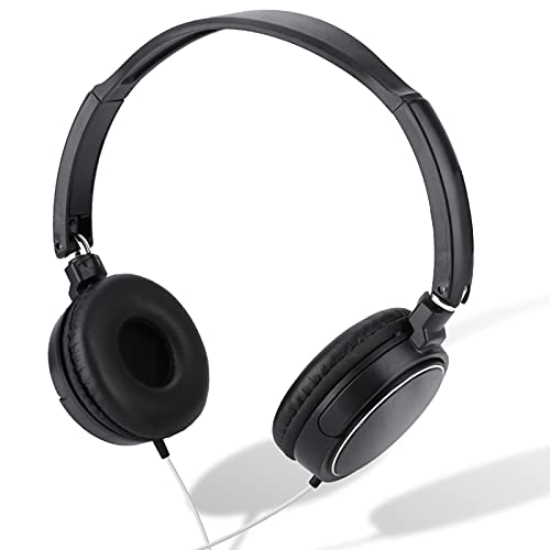 ciciglow Overhead-Kopfhörer, Faltbarer Kompakter Kabelgebundener Kopfhörer Stereo-HiFi-Musikkopfhörer für Smartphones Tablets MP3/MP4 Laptops von ciciglow