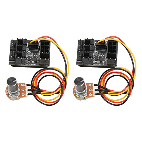 ciciglow PC-Lüfter-Controller, 8-Wege-Splitter, PWM, PC-Gehäuse-Lüfter-Hub für 3-polige 4-polige Lüfter, Geschwindigkeitsregler mit Erweiterung, Weitgehend Kompatibel von ciciglow