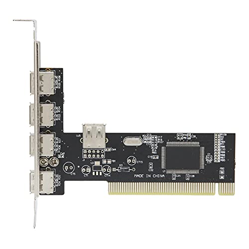 ciciglow PCI-Erweiterungskarte, 4 X PCI-auf-USB-2.0-Hub-Adapter Bis zu 480 Mb/s Hochgeschwindigkeitskonverter Universelles PC-Zubehör von ciciglow