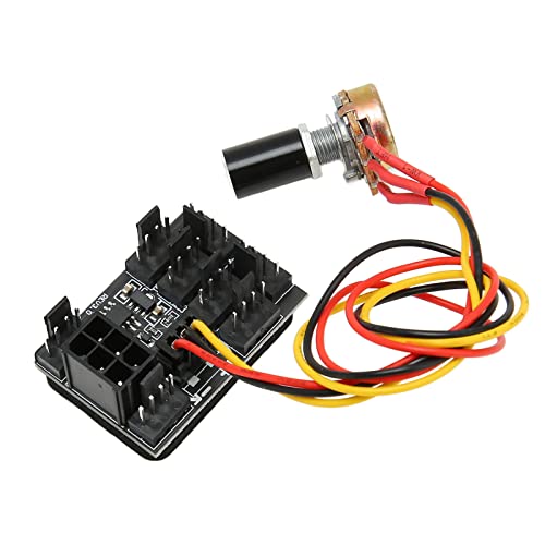 ciciglow PWM-Lüfter-Hub, 8 Lüfteranschlüsse, PC-Lüfter-Hub, DC 12 V, 17 A, PWM, Gehäuselüfter, Splitter, Geschwindigkeitsregler für 3-polig, 4-polig, 300 Mm Verlängerungskabel von ciciglow