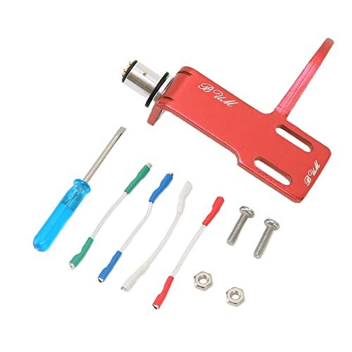 ciciglow Plattenspieler Headshell, Stylus Halter Aluminiumlegierung Phonograph Head Stylus Halter Universal LP Plattenspieler Phono Headshell Mount Ersatz mit 4 von ciciglow