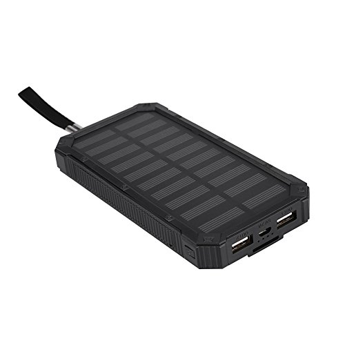 ciciglow Power Bank Kit, 20000 MAh Schnellladung Dual USB Polar Mobile Power Bank Case DIY Kit, Tragbares Wasserdichtes Mobile Power Bank Case(Schwarz) von ciciglow