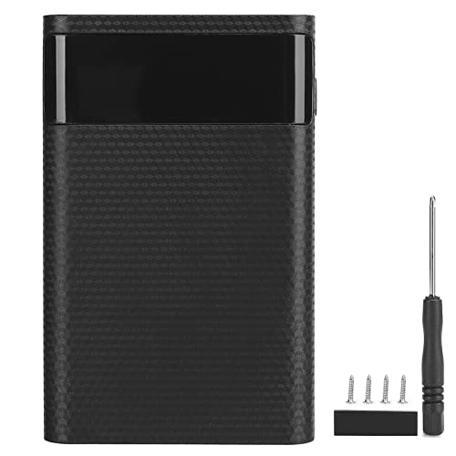 ciciglow Power Bank Kit DIY, 4 X 18650 Tragbare DIY Power Bank Case Box Kein Schweißen Mobile Power Case Kit Zum Aufladen(Schwarz) von ciciglow